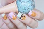 Ice cream coating on nails, Ice cream coating on nails, interesting ice cream nails, Fashion and style