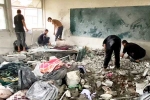 attack on UN refugee camp, Gaza strip news, israel strike on school dozens killed, School children