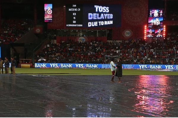 Rain wash-out Hyderabad vs Bangalore