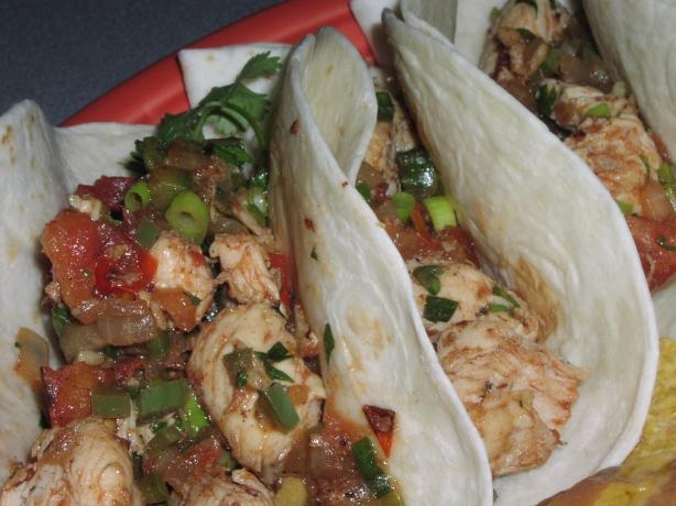Charred Tomato & Chicken Tacos